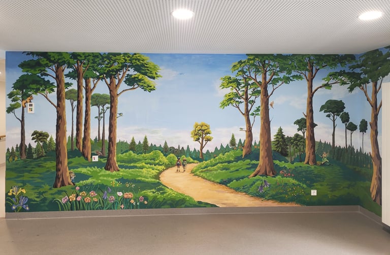 Heuchelhof Würzburg Wandmalerei  Art Alvaro Fernandez