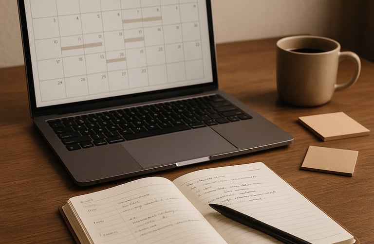 Organisation administrative et gestion du planning sur bureau professionnel