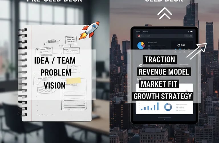 Pre-Seed vs. Seed Pitch Decks The Shift from Who to How