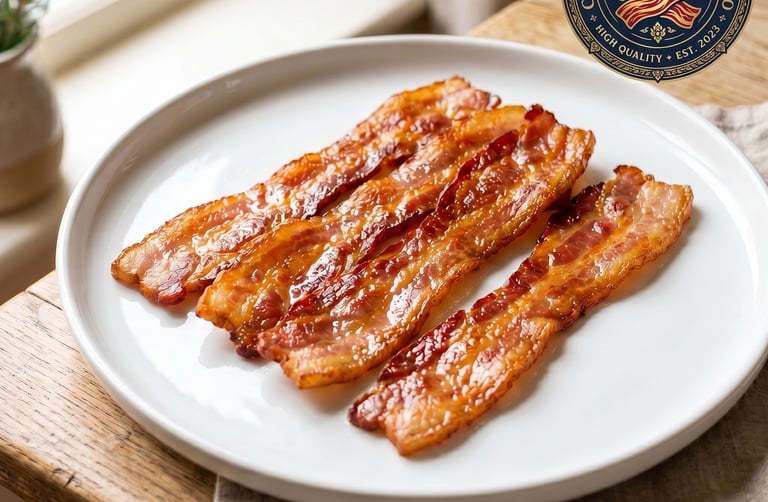 4 slices of crispy fried cambodia bacon