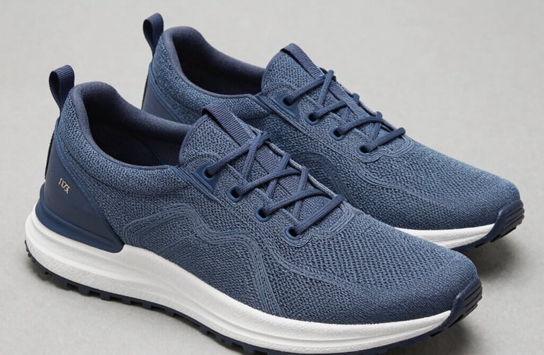 Casual caramel-toned shoes styled with modern streetwear on a clean white surface.