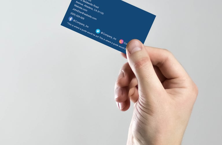Example of business cards