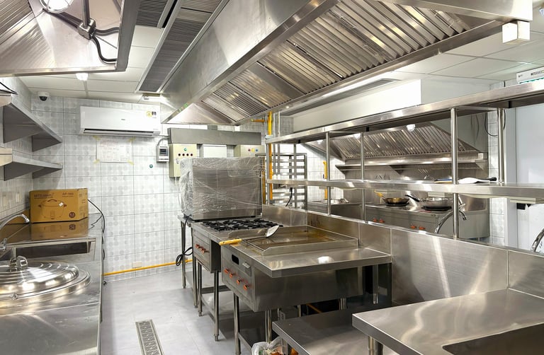 Main Kitchen for mid range hotel to cover entire guest