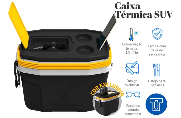 Caixa Termica Suv Cooler Com Alça 20 Litros Termolar