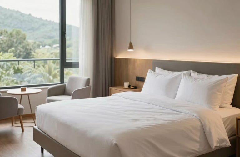 A close-up of soft, comfortable sheets designed for restful sleep.