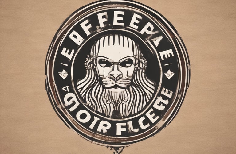 A minimalist coffee shop scene highlighting the mokkag brand in a cozy environment.