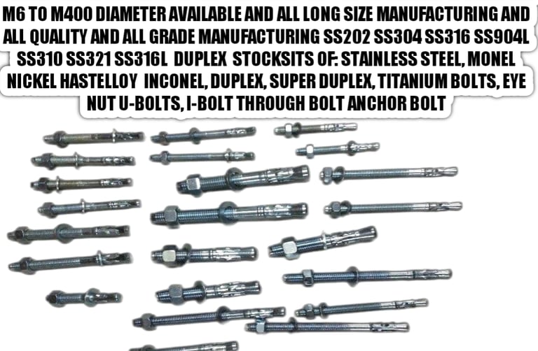 Wedge Anchor Bolt Anchor Fastener Through bolt Fastener Supplier Anchor Bolt SS Anchor Fastener