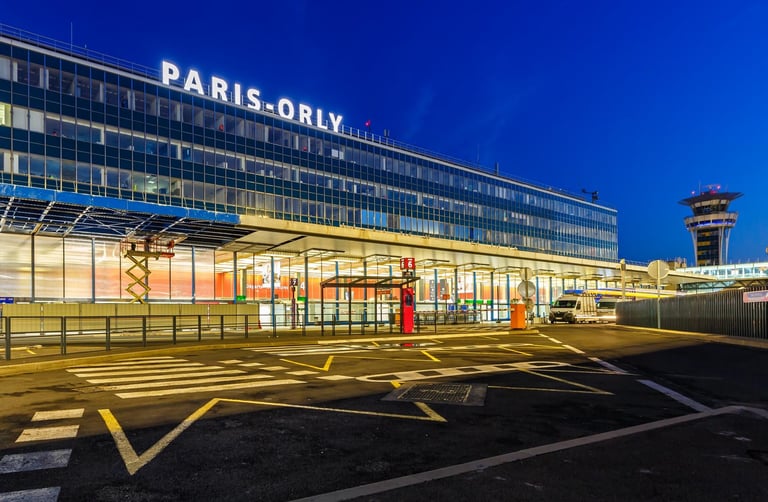 Orly Airport, Paris, France.