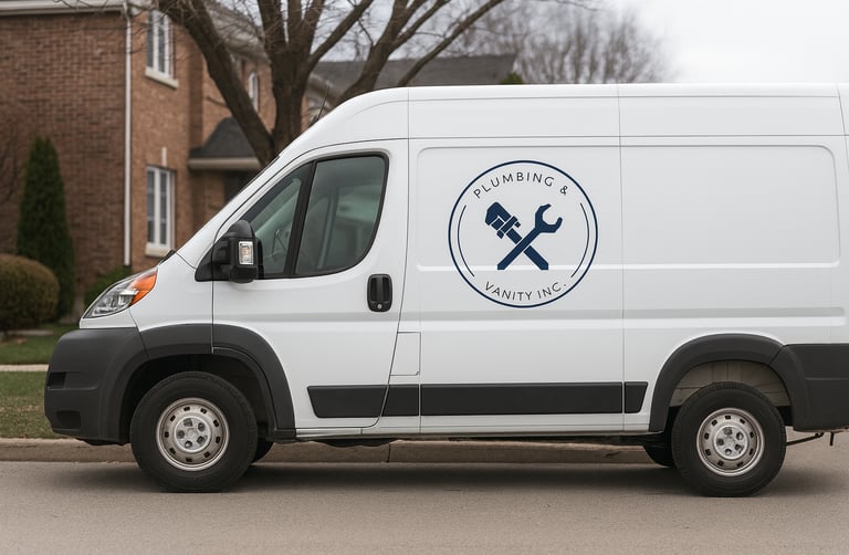 a van with a wrench on it's side