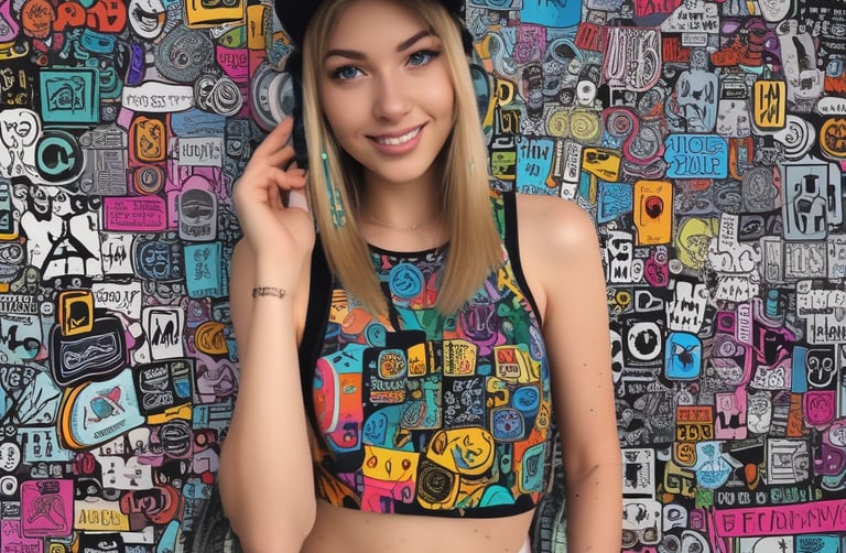 Close-up shot of neon-colored rave accessories like glow sticks, LED glasses, and wristbands.