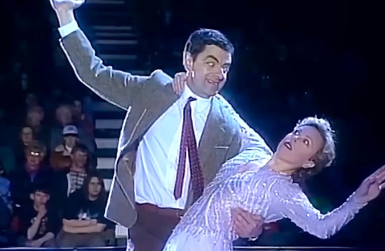 Mr Bean dans Torvill and Bean fait du patinage artistique pour Comic Relief