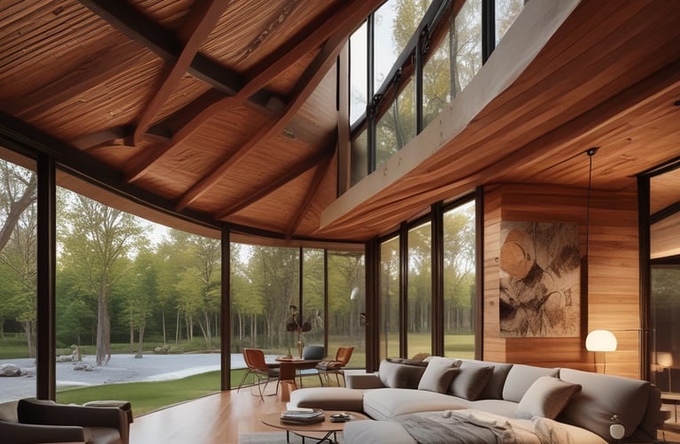 Cozy home decor items including cushions, candles, and small plants.