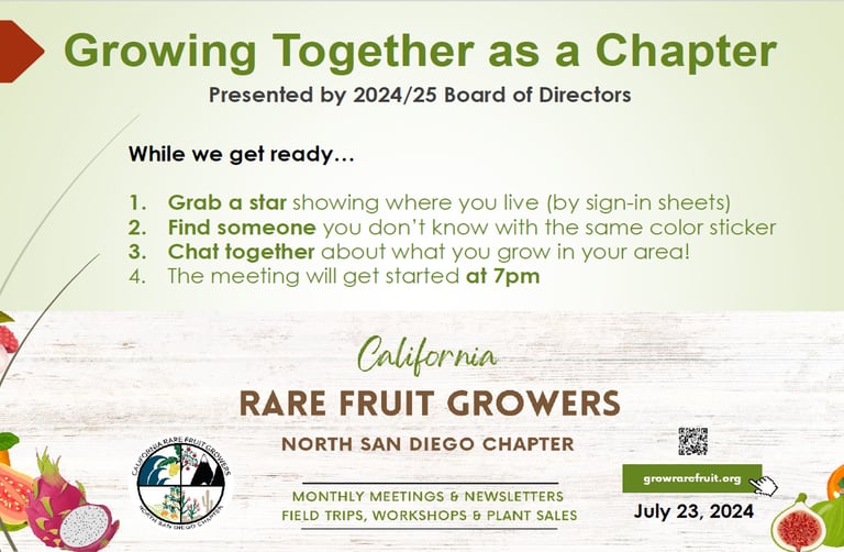 PowerPoint slide deck cover, title Growing Together as a Chapter