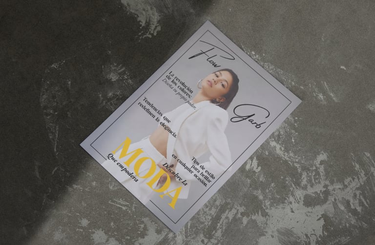 Proyecto Javi Lucena de diseño grafico de una revista de moda