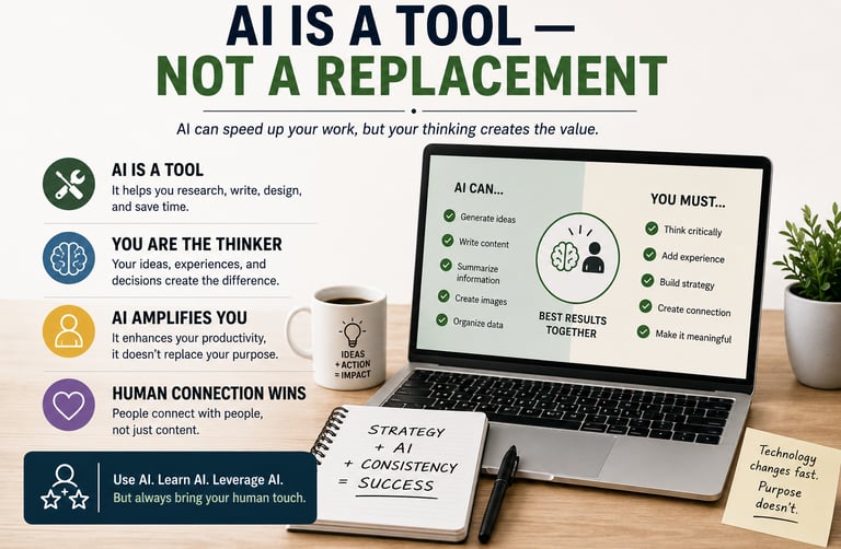 AI tools supporting human creativity and affiliate marketing productivity