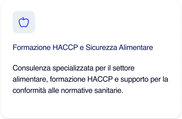 Consulenza HACCP e sicurezza alimentare