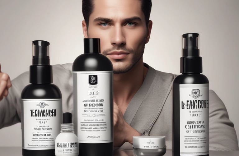 A vibrant display of skincare bottles and jars arranged on a wooden shelf with soft natural light.