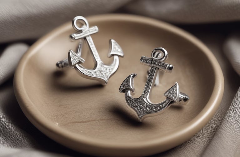 A handcrafted charm bracelet featuring unique, one-off charms laid out beside a sketchbook and tools.