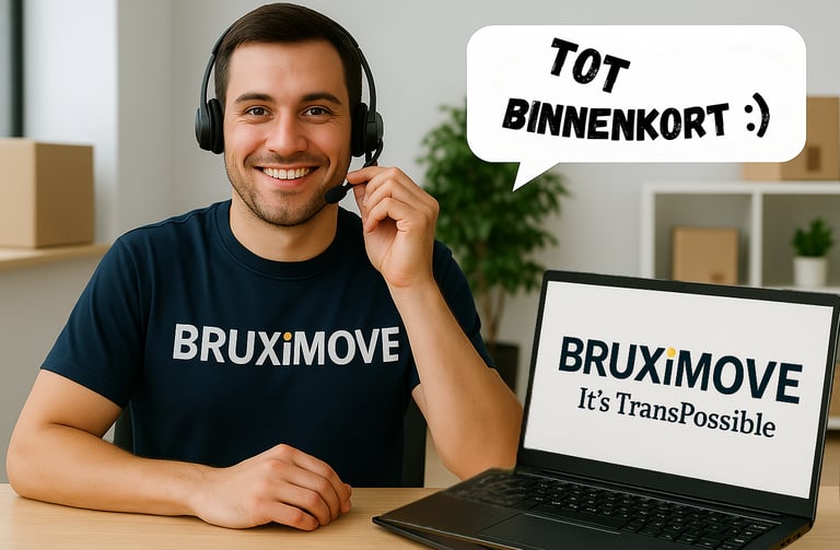 Telefoonnummer en e-mailadres van verhuisfirma BruxiMove