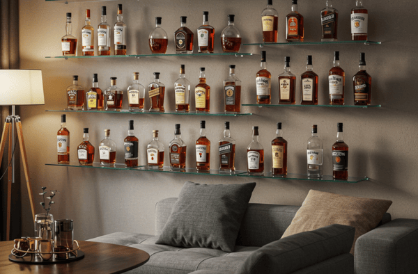 Glass Bar Shelves