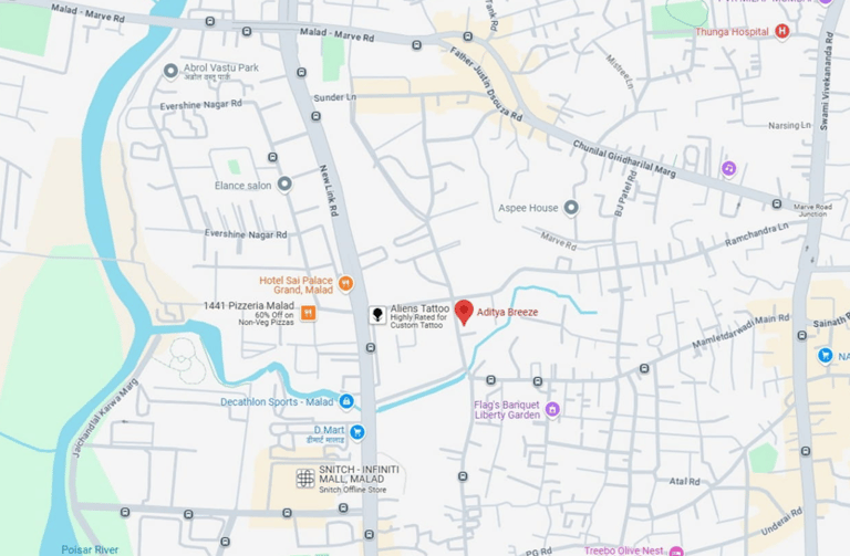 Location Aditya Breeze, Near Zudio, Opp Infinity Mall, Navy Colony, Kanchpada,, Malad West