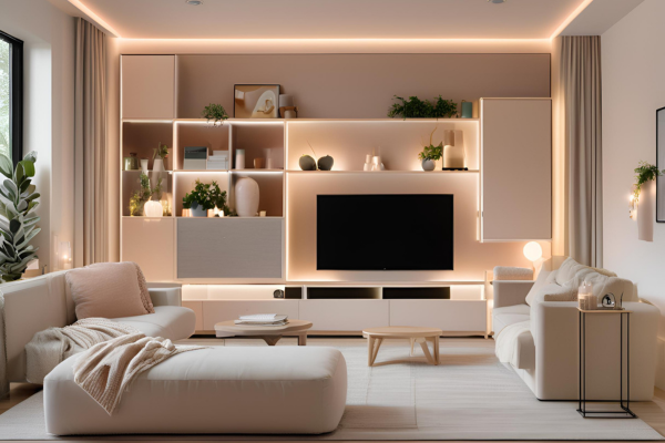 Glossy PVC TV Unit