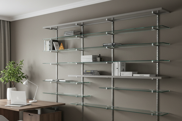 Wall Glass Shelves in Your Study