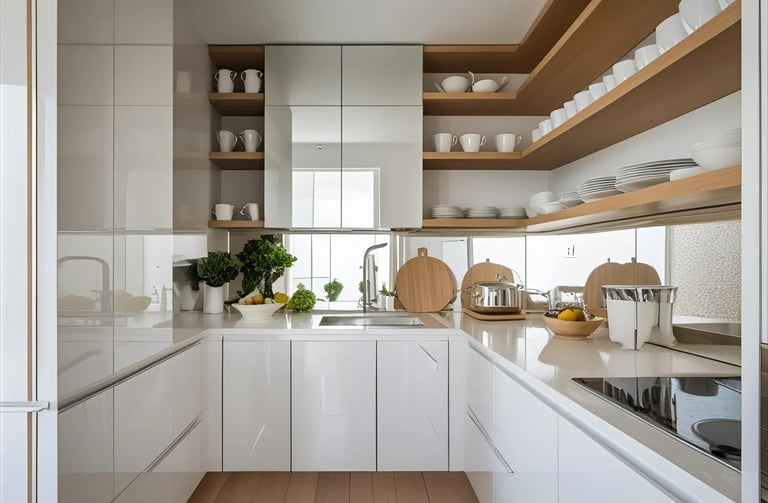 open racks for mini kitchen furniture