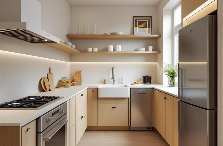 small kitchen furniture and tools