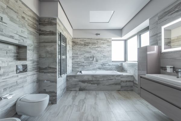 Bathroom Interior Design - White Marble