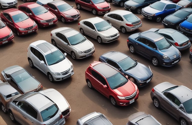 A friendly team member assisting a customer with car rental options at Vadodara Car Hub office.