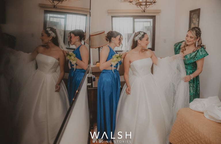 Bride getting ready in antigua