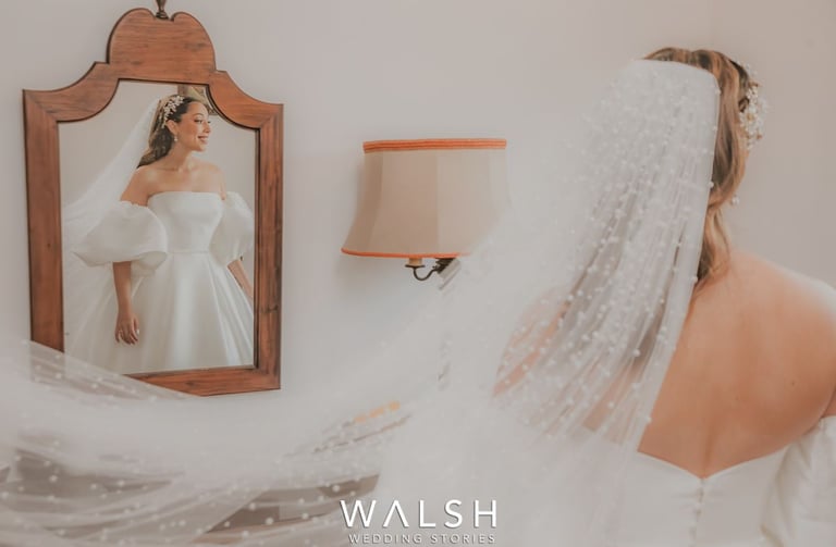 Antigua Guatemala Wedding Photographer-Bride reflected in mirror