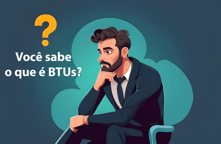 Homem tentando entender o que é BTUs