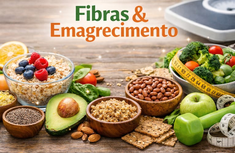 Alimentos ricos em fibras associados ao emagrecimento saudável.