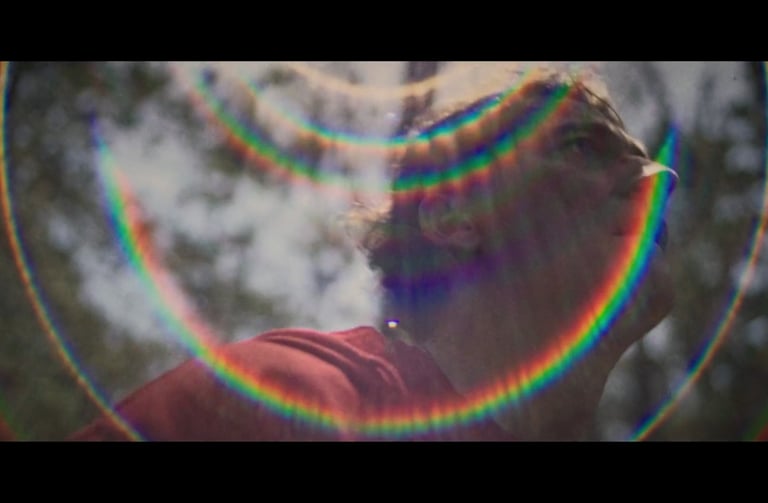 The Devil's Entrance scene of Tom Michaels looking out at the sky