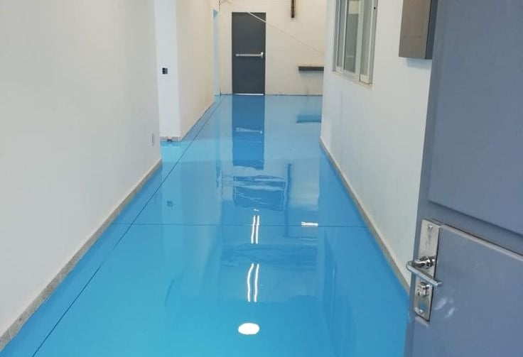 Epoxy lantai dapur MBG Bandung