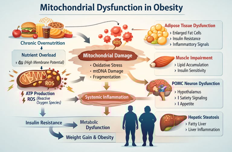 When the Powerhouse Fails: How Mitochondrial Dysfunction Drives Obesity and Metabolic Disease