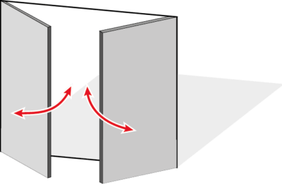 side hinged garage door illustration 