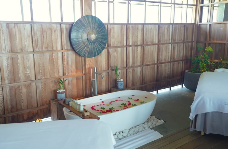 kudadoo maldives villa spa massage room