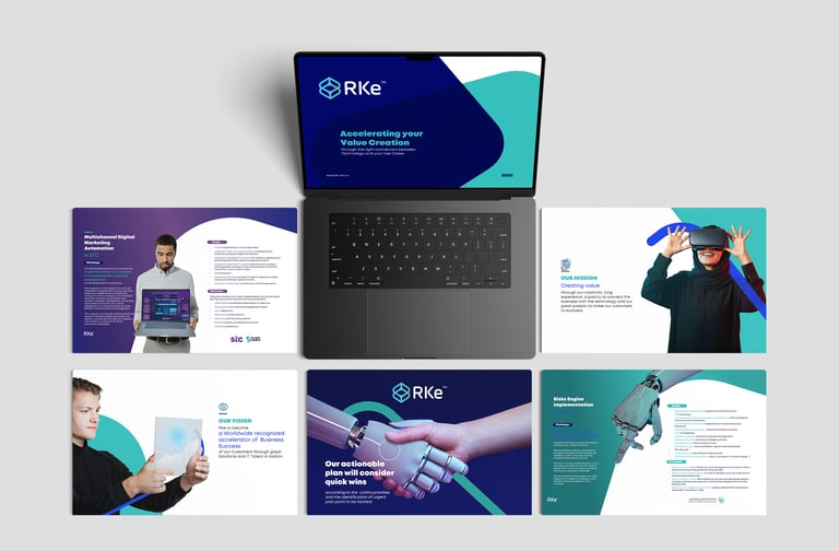 RKE Unternehmensprofil  Vorschau Grafik mit Laptop