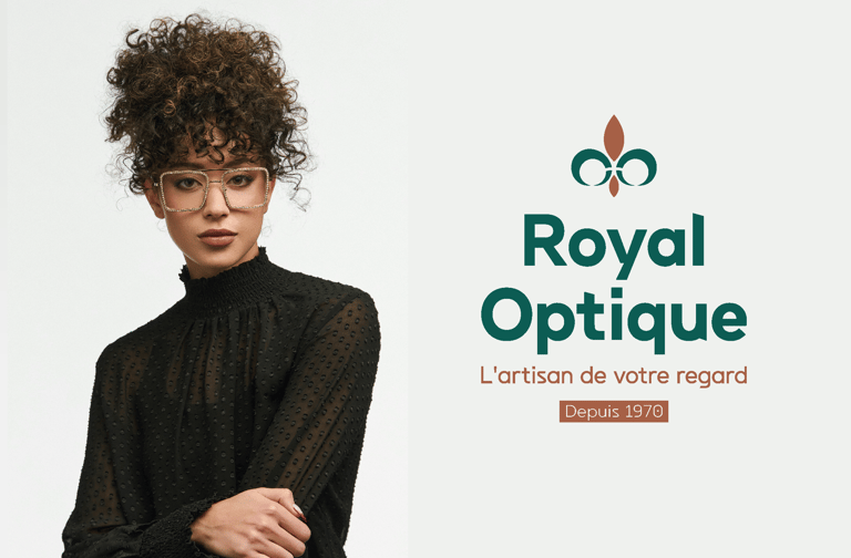 Réalisation : logo d'entreprise - Royal Optique - Opticien - Orléans - Amy Atelier Graphique