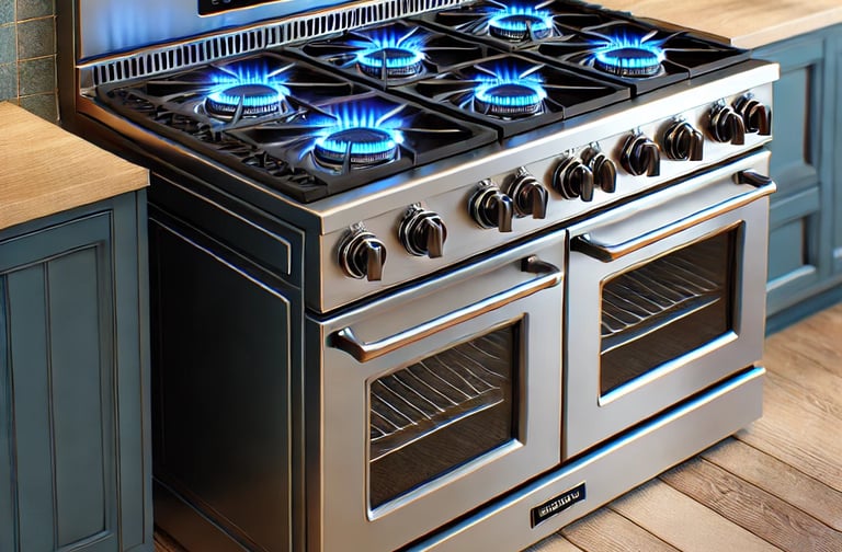 gas oven in a kitchen