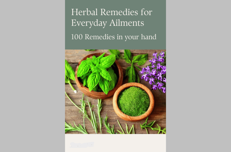 a book cover of a book with herbs