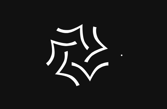 a black and white logo with a starfish