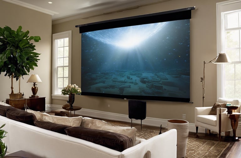 home theater projection on big scree
