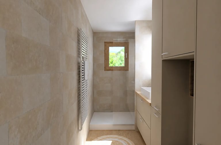 vue 3D salle de bain caen Baïa Home