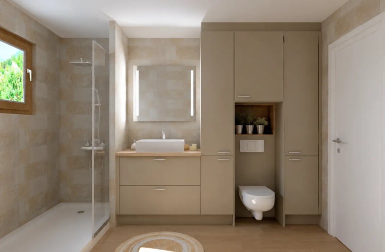 vue 3D salle de bain caen Baïa Home