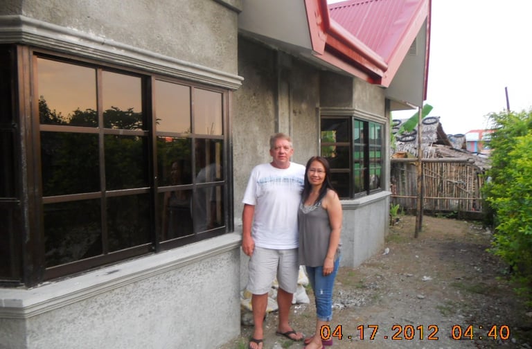 House in the Philippines under construction.