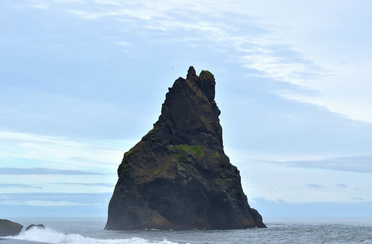"Landdrangur" - Part of Reynisdrangar. Off the coast of Reynisfjara, Iceland